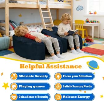 Sensory Soft Squeeze Seat, Beruhigender Kompressionsstuhl für Kinder mit sensorischen Bedürfnissen, waschbarer Bezug, Schaukeldesign11