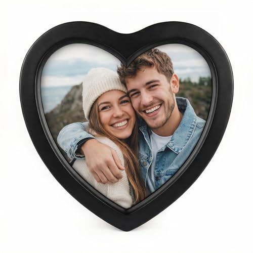 vrzpopi Framed Custom Your Photos Personalized Picture to Print Gifts for Couples/Friends/Family/Babies/Pets (Black 7.9 In)