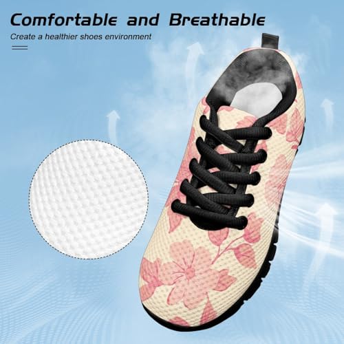 MARSVOVO Girls Running Shoes Summer 2025 Mesh Non-Slip Lightweight Breathable Comfy Trendy Print Sneakers for Little Kids4