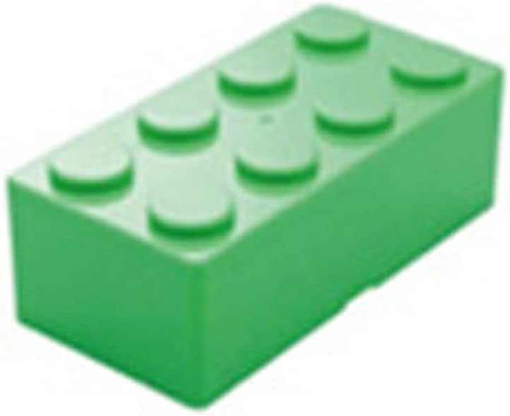SUNGOOYUE Interlocking Blocks Kids Storage Box Building Block Set ABS Plastic Stackable Color Bricks 16.7 X 8.3 X 6 Cm for Toddlers Boys Girls Home Playroom Classroom (Rectangle)