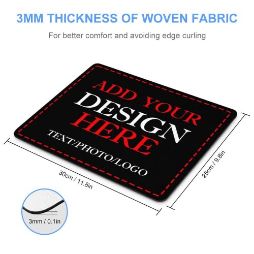Custom Mouse Pads, Personalized Photo/Logo/Image Non-Slip Mouse Pad, Office Supplies &amp; Gaming Computer Desk Accessories Square Shape Mice Pad – Customize Your Own Gaming Mousepad – 12 Colors