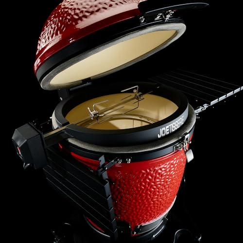 Kamado Joe JoeTisserie Rotisserie Accessory Attachment for 18-inch Classic Joe Grills with Stainless Steel Spit Rods up to 50 lbs of Food, Model KJ-TISSERIENA