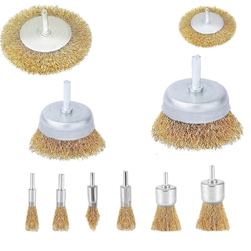 ���C���[�u���V�A �S�[���h�����J�b�v�u���V�z�C�[���Z�b�g�e����1/4�C���`�V�����N�h�����p3��10��(Gold-10pcs set)