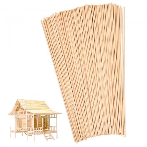 58 Pcs Bâtons De Bois Naturel, Bâtonnets De Boiss 300mm X 6mm X 6mm, Tiges En Bois De Balsa Carrées, Pour DIY Fabrication De Modèles Artisanaux Bricolage Décoration Bandes De Boiss Solides