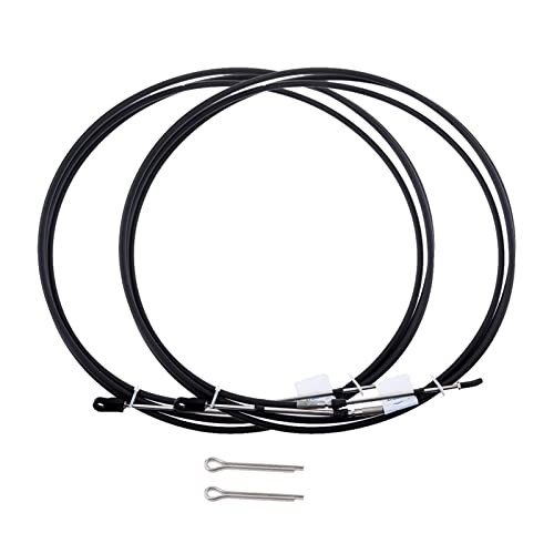 DEMULAX Cable de Acelerador 2 Piezas, Cables Control Cambio Motocicleta Marina, for Yamaha, fueraborda Acero Inoxidable 12 pies Cable Marino