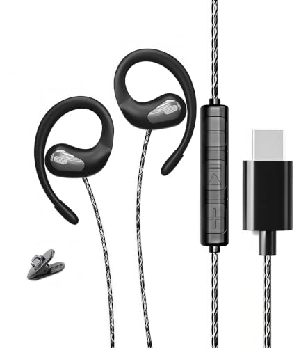 Écouteurs de type C pour ordinateur portable et iPhone 16, audio ouvert pour le bureau