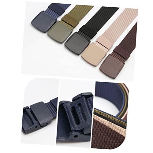 2pcs Canvas Waist Belt for Men Casual Belt Plastic Buckle Adjustable Breathable Nylon Material2