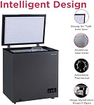 Frigidaire Chest Deep Freezer, 5 Cu. Ft. Capacity, Granita Rugged Design-Adjustable Thermostat-Removable Vinyl Coated Wire Basket-Easy Defrost Drain