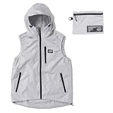 KiU キウ エアコンディションドベスト 2ND KiU AIR-CONDITIONED VEST 2ND 防水 撥水 空調 服 ベスト UVカット ポケット ファン 熱中症 暑さ対策 おしゃれ ユニセックス メンズ レディース 男女兼用 ライトグレー K470M-948
