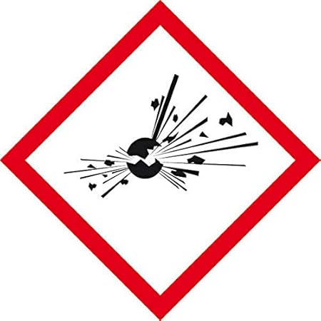 Aufkleber Explosionsgefährlich Gefahr GHS Etiketten Einzeln 105x74mm