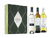 dos vino blanco en frances Apto para veganos Marqués de Riscal - Vino blanco Denominación de Origen Rueda, 100% Organic - Estuche 3 botellas x 750 ml - Verdejo, Finca Montico y Sauvignon Blanc - Total 2250 ml