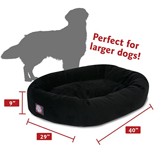 Image of Majestic Pet Villa 32 Inch Shredded Memory Foam Dog Bed for Medium Sized Dog 32x23x7 Inch-Orthopedic Pet Bed - Washable Medium Puppy Mat with Head Support-Marine