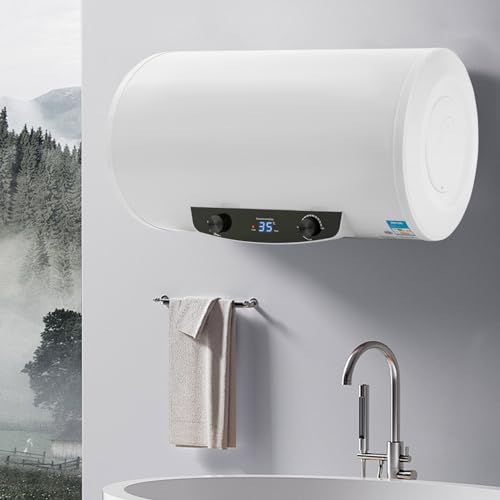 Acumulador de agua caliente eléctrico, 2000 W, 70 L, 25-75 °C, control de temperatura, IPX4, calentador de agua caliente con ducha de mano para cocinas, inodoros y baños