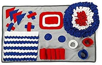 PETVINS Dog Snuffle Mat Treat Blanket, Pet Puzzle Activity Mat for Stress Release, Nose Work Mat for Slow Feeding and Foraging Training Colorful