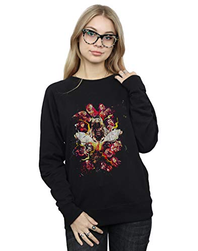 Marvel Women's Avengers Endgame Distressed Thanos Sweatshirt Black Small