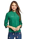 camisa verde mujer militar Las prendas de colección oodji Ultra tienen la talla más pequeña de lo normal, te recomendamos que elijas una talla superior a tu talla habitual o que consultes la tabla de tallas de oodji. Modelo: Talla S. Medidas: 89/61/91. Altura/peso: 177cm/55kg