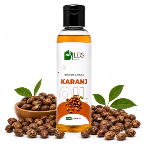 Image of Pure Karanj Oil 100% Extra Virgin Cold Pressed | Natural Carrier Oil for Hair, Scalp & Skin Care | Deep Moisturizing Hair Oil for Dry Scalp & Healthy Looking Hair | 100ml (Pack of 1)