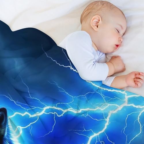 Couverture loup plaid flannel, une idée cadeau pour lit d'enfant