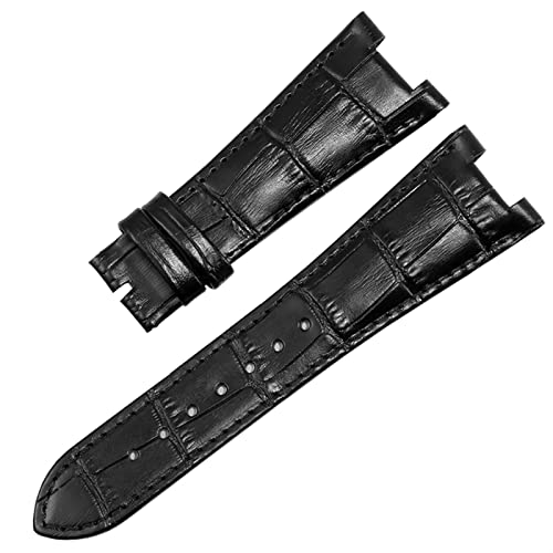 Strap de montre en cuir authentique avec encoche spéciale 25mm pour Nautilus 5712G