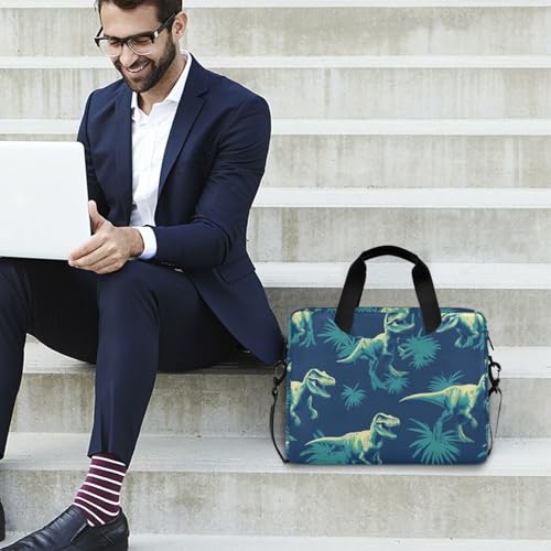 Funda para portátil Crossbody con asa y correa 15.6" azul miniatura 3
