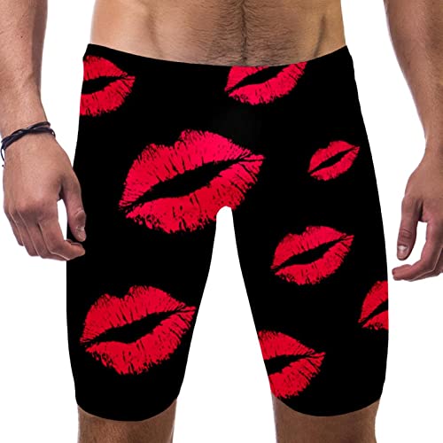 Maillot de bain homme multicolore taille S M L XL XXL 3XL short de plage imprimé lèvres rouges