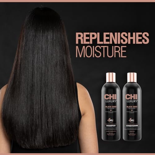 CHI Luxury Black Seed Oil Shampoo & Conditioner Set, 12 Oz Each (Pack of 2) | Gentle Cleansing Shampoo & Moisture Replenish Conditioner - image 3