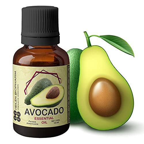 Image of Heilen Biopharm Avocado Essential Oil - 15 mL Per Bottle Pack of 1 For Skin Nourishment & texture improvement, (Persea Americana)