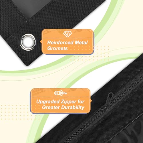 Image of Shemira Pencil Pouch for 3 Ring Binder, Binder Pencil Pouch with Smooth Zipper, Clear Window Pencil Case for Binder, Zipper Pencil Pouches, Big Capacity 3 Ring Binder Pencil Bag, Black