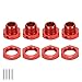 RCAWD Wheel Nut & Wheel Hex 17mm for 1/7 ARRMA Infraction Mojave Limitless 6S & 1/8 ARRMA Typhon 6S Upgrades Parts, Hex Wheels Hubs Adapter for #AR310447#ARAC9413, AR310449#ARAC9763 Red