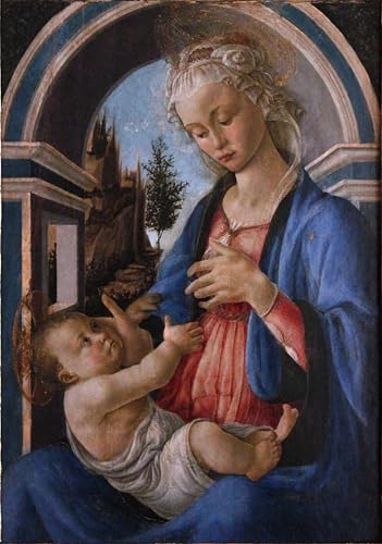Portrait d'art de Botticelli grand format pour rompre la monotonie des murs blancs