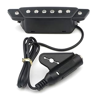 Application: Electromagnetic soundhole pickup Applicable for 39 inch to 42 inch acoustic guitars Sensitive: Magnetic sensor captures vibrations quickly. It is very sensitive, picking up the string vibrations accurately and nicely, as well as any knoc...
