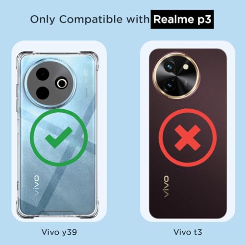 Image of Amazon Basics Back Cover for Vivo Y39 5G PC + TPU Clear Transparent Raised Edges Shockproof Protective Phone Bumper Case(Transparent)