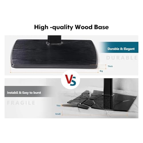 Support d'angle universel pour grand écran 70 pouces avec socle bois EZZON