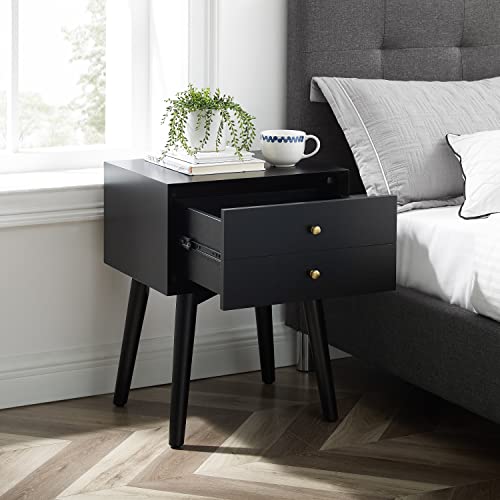 Crosley Furniture Landon Nightstand Side Table with Drawer, Matte Black by Crosley Furniture - Image 5