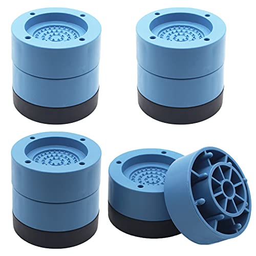HANIHUA Round Bed Risers 4 Pack Blue Heavy Duty Furniture Risers Lifts
