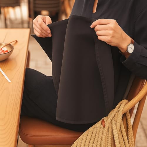 Image of 100% Cotton Dinner Napkins 20x20 Inch - 300 Thread Count Sateen Weave - Reusable, Soft & Durable Table Napkins - Dark Grey (Set of 6)