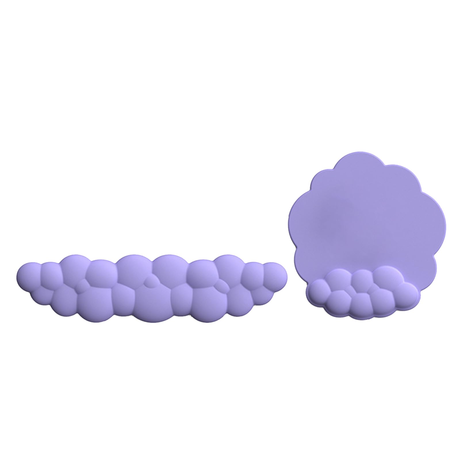 Poggiapolsi a forma di nuvola in PU e base in gomma antiscivolo in memory foam per tastiera, tappetino per il mouse set