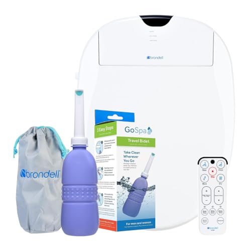 Brondell Electric Bidet Toilet Seat S1000-EW, Elongated, White, Wireless Remote