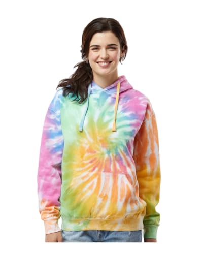 Colortone Unisex Batik Pullover 'Rainbow' | Hoodie Batik S - 3XL mit verschiedenen Mustern | Flower Power Kleidung Damen Herren aus Baumwolle | Handgefärbtes Batik Design | Eternity, L