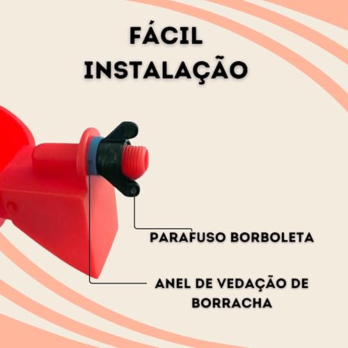 Kit 12 Bebedouro Para Aves Controle Automatico Nivel de Agua Ideal Para Galinheiro Fazenda Gaiola (K