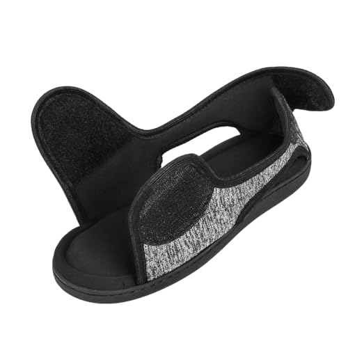 XGOPTS Men’s Open Toe Breathable Diabetic Sandals Extra Wide Width Adjustable Edema Shoes for Swollen Feet Elderly Summer Soft Memory Foam Surgical Shoes Orthopedic Footwear4