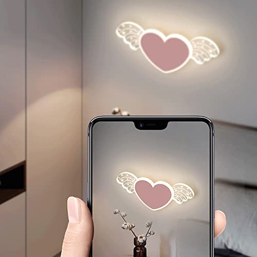 Lámpara de pared con corazón de amor creativo para un hogar cálido 7