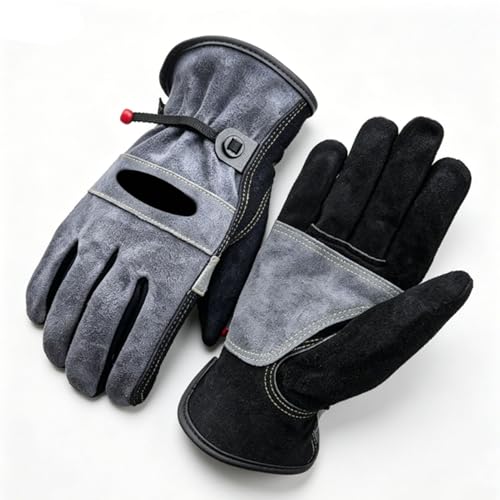 Guantes multiusos XUMIUZIY de piel de vacuno con ergonomía avanzada XXL