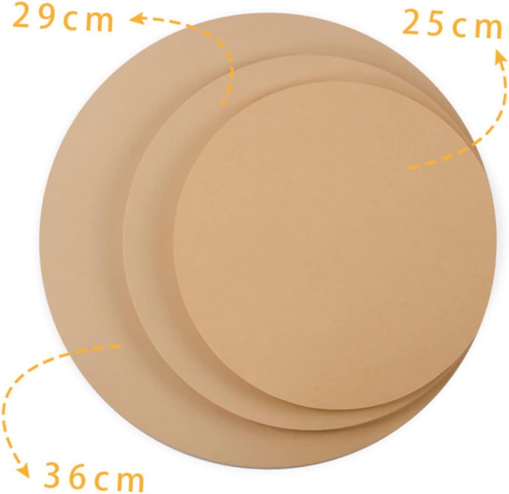 OHPHCALL 25sheets Round Kraft Sketch Paper Diameter Thick Parchment Paper Circles for Drawing Painting Art Supplies Sketching