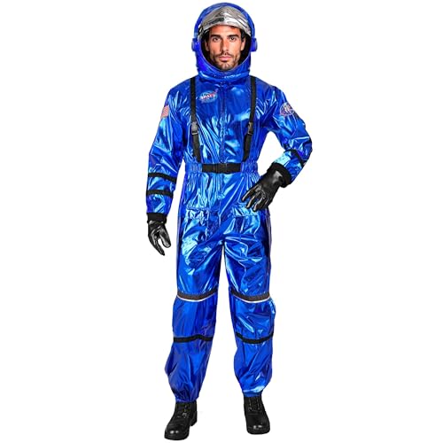 W WIDMANN MILANO Party Fashion Disfraz de astronauta para hombre, traje espacial con casco, mono espacial, astronauta… — oferta en Amazon