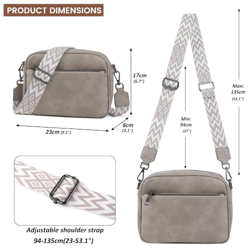 Image of TANTOMI Small Crossbody Bag for Women, Vegan Leather Handbags Shoulder Bag for Travel, Cross Body Purse with Adjustable Strap