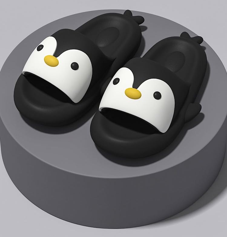 Cute Kawaii Multi Colored Penguin Pillow Slipper Cloud Slides Non-Slip Summer Slipper4