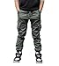 Produktbild CAMLAKEE Jungen Jogger Hose aus Twil Kinder Slim Fit Cargohose mit elastischem Bund und Kordelzug, Armeegrün, 152 / Größe 12