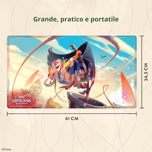 Ravensburger - Disney Lorcana Tcg: Set 7 Tigger | Tappetino Mtg Per Carte Con Dimensioni 61 X 34,3 Cm | Disney Lorcana Con Un Design Unico | Playmat Mtg Per Giochi Da Tavolo Di Qualità - 2