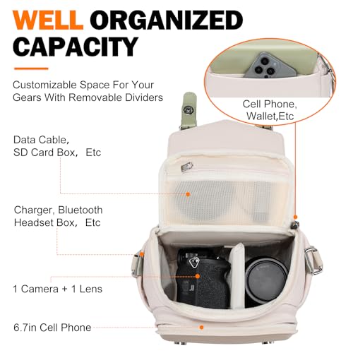 Bolso de cámara Cwatcun tipo mensajero impermeable S miniatura 4